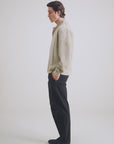 Suede Varsity Jacket Silver Grey