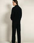 Knitted Button Down Black