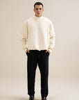 Formsoft Mock Neck White Apricot