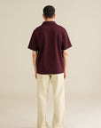 Koyo Knit Quarter Zip Polo - Wine