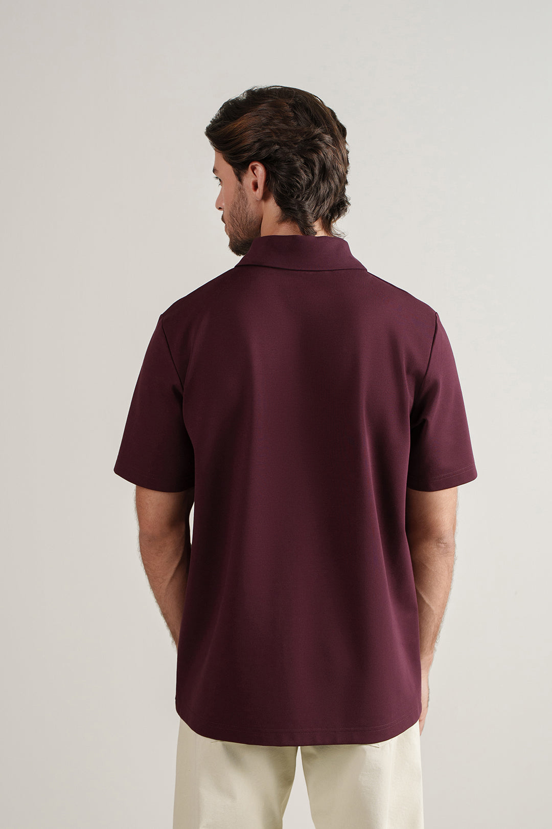 Koyo Knit Classic Polo - Wine Red