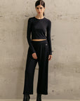 Full Sleeves Rib Tee - Black