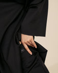 Front Slit Bootcut Pants - Black