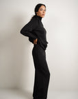 Mock Neck Top - Black