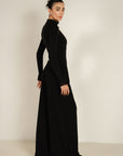 Knitted Flared Pants - Black