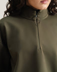 Olive Knit Sweatshirt
