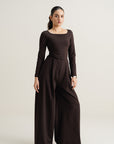 Square Neck Bodysuit - Mocha