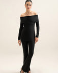 Luluknit Bootcut Pants - Black