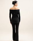 Luluknit Bootcut Pants - Black