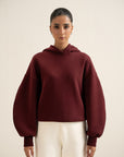 Formsoft Cacoon hoodie Wine Red