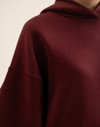Formsoft Cacoon hoodie Wine Red