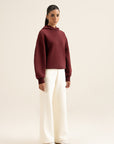 Formsoft Cacoon hoodie Wine Red