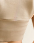 Hi-Lo Crop Top - Sandy Beige