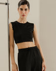 Scalloped Top - Black