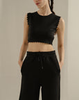 Scalloped Top - Black