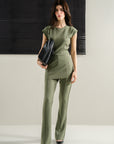 Fitted Knit Top - Olive