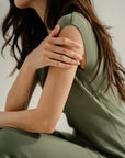 Fitted Knit Top - Olive