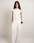 Ruffled Poplin Top