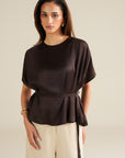 Satin Box Top - Chocolate