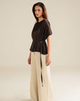 Satin Box Top - Chocolate