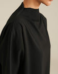 Boxy Mock Tee - Black