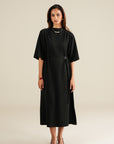 Boxy Mock Dress - Black