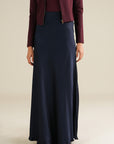 Midnight Satin Skirt