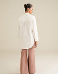 Ease Poplin Hi-Lo Button Down