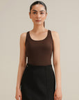 Scoop Tank - Brown