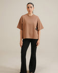 Koyoknit Boxy Tee -Tan