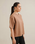 Koyoknit Boxy Tee -Tan