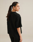 Koyoknit Boxy Tee -Black