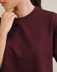 Koyoknit Boxy Tee - Wine Red