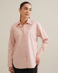 Hi-Lo Button Down - Powder Pink