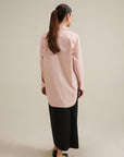 Hi-Lo Button Down - Powder Pink