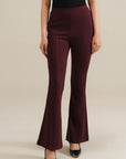 Luluknit Bootcut Pants - Wine Red