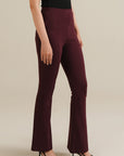 Luluknit Bootcut Pants - Wine Red