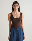 Scoop Bodysuit - Brown