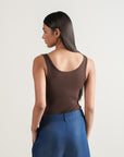 Scoop Bodysuit - Brown
