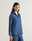 Ease Button Down - Indigo