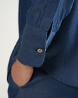 Ease Button Down - Indigo